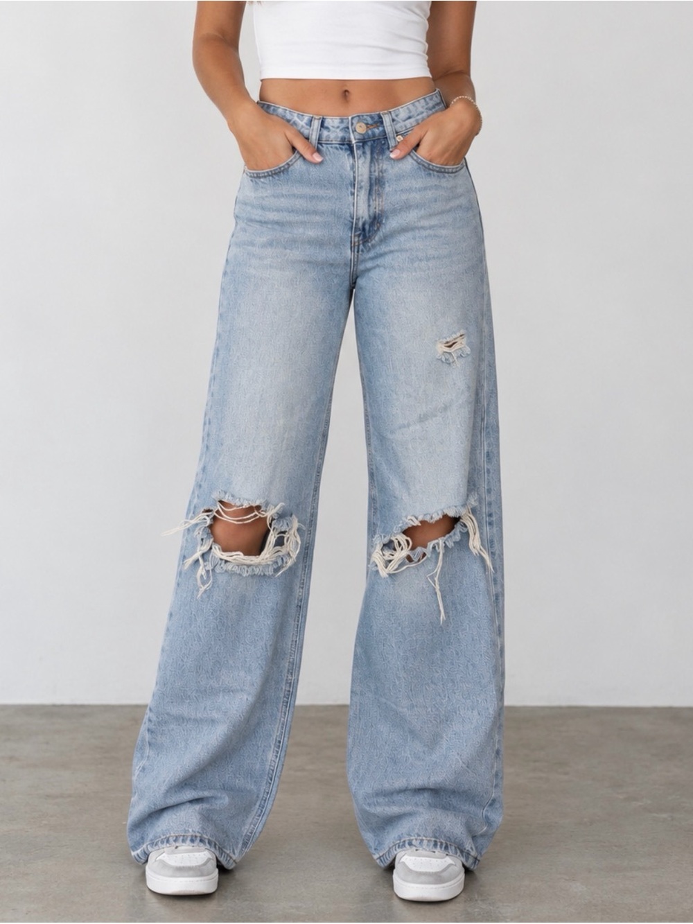 BP. x Nordstrom Vintage Distressed Wide Leg Y2K Jeans Women’s Size 24